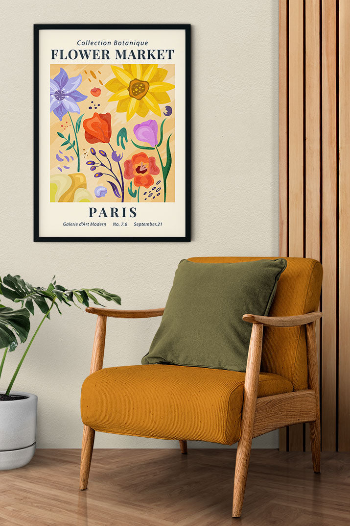 Flower Market Paris Poster