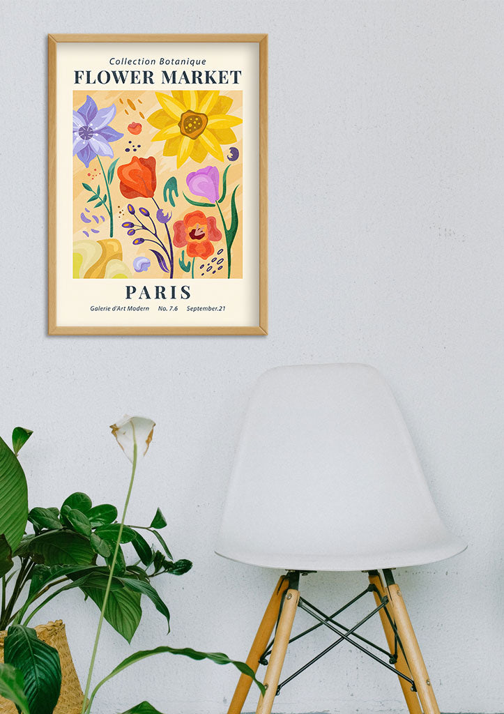 Flower Market Paris Poster