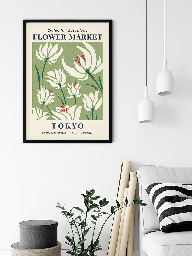 Flower Market Tokyo Poster