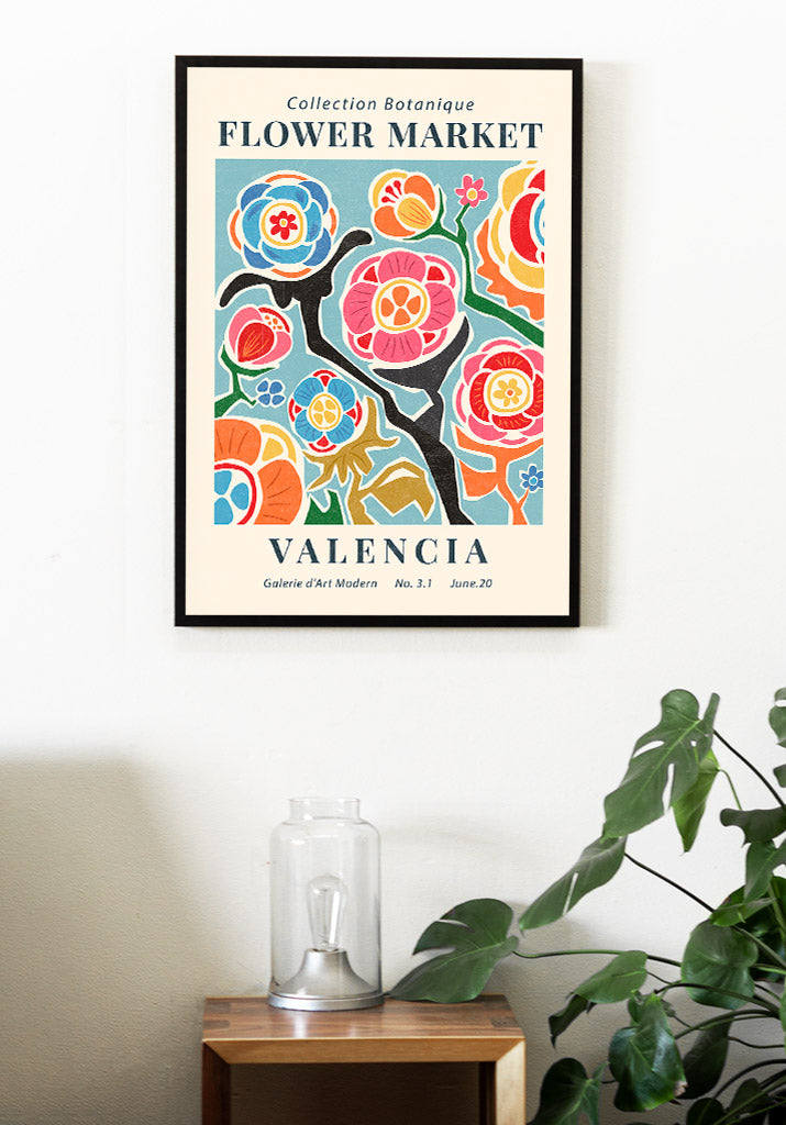 Flower Market Valencia Poster