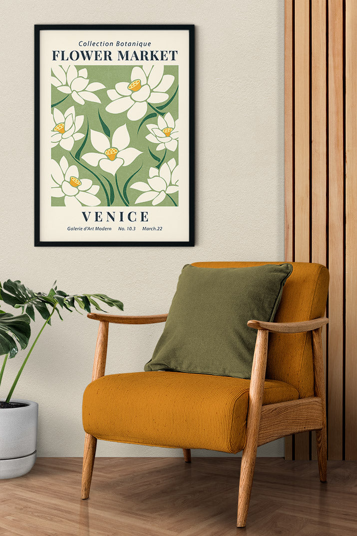 Flower Market Venice Poster