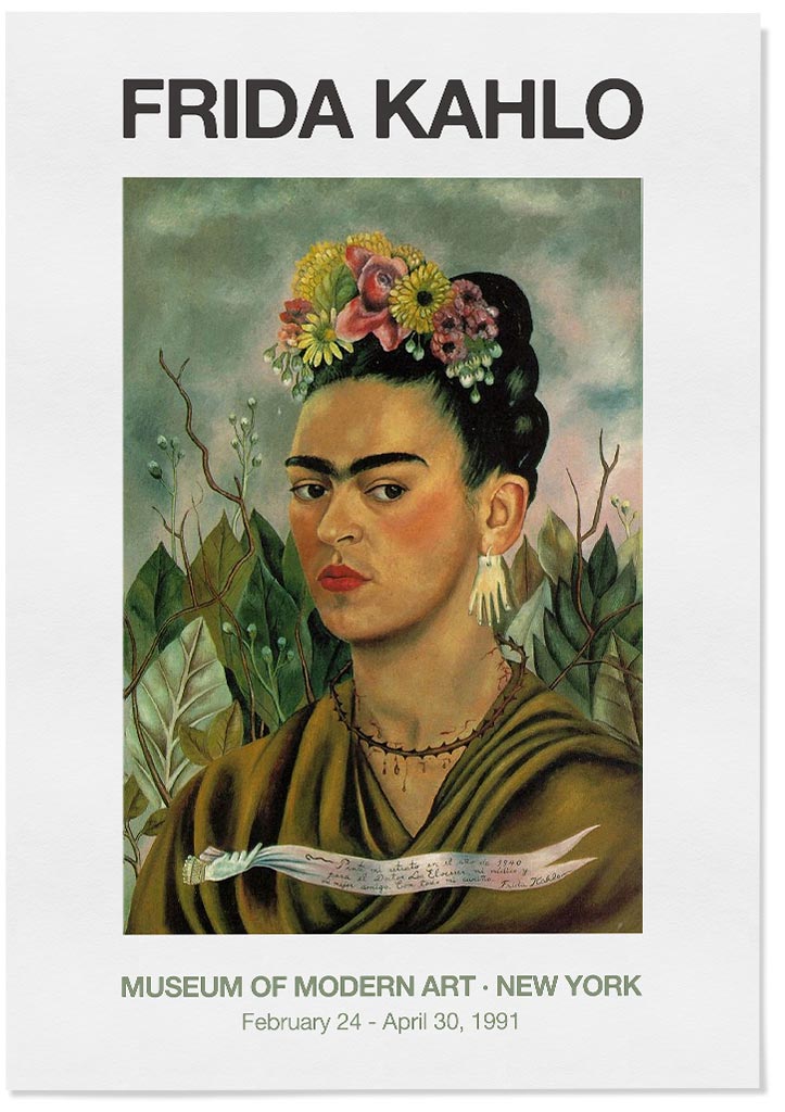 Frida Kahlo Print - Self Portrait Dedicated to Dr. EloesserFrida Kahlo Print - Self Portrait Dedicated to Dr. Eloesser