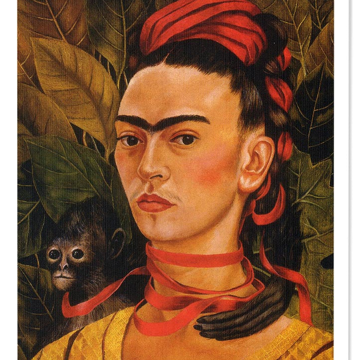 Frida Kahlo Art Print Self Portrait with Monkey