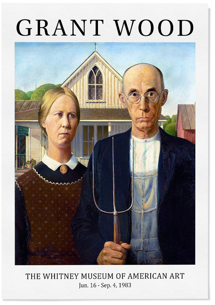 Grant Wood American Gothic Exhibition Poster