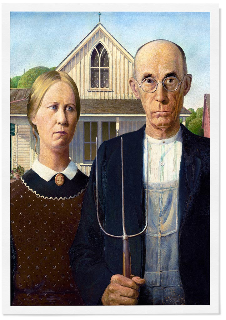 Grant Wood American Gothic contemporary modern art print