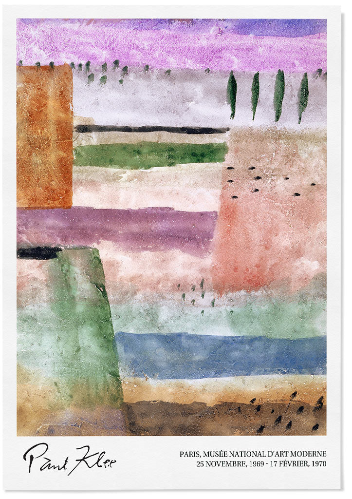 Paul Klee Art Exhibition Poster - Poplars