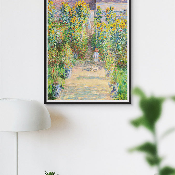 Claude Monet art print, showing his painting 'The Artist's Garden at Vétheuil' from 1881