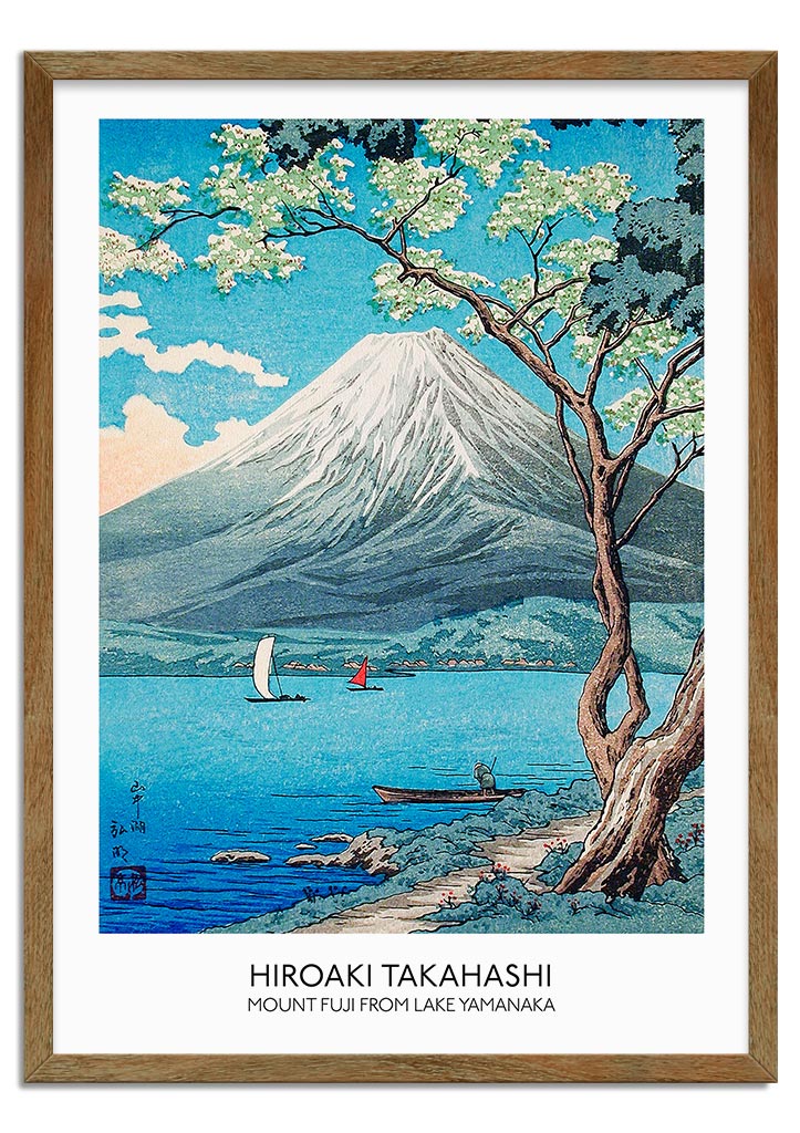 Japanese Art Print - Mount Fuji from Lake Yamanaka