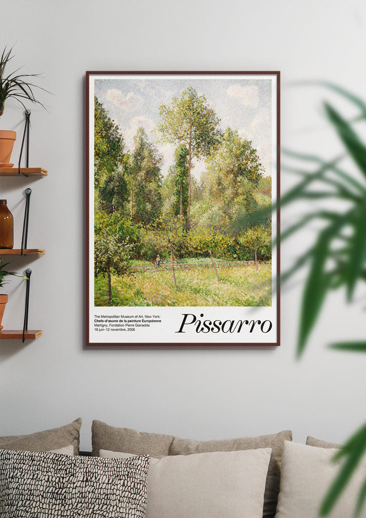 Camille Pissarro Exhibition Poster - Poplars, Éragny