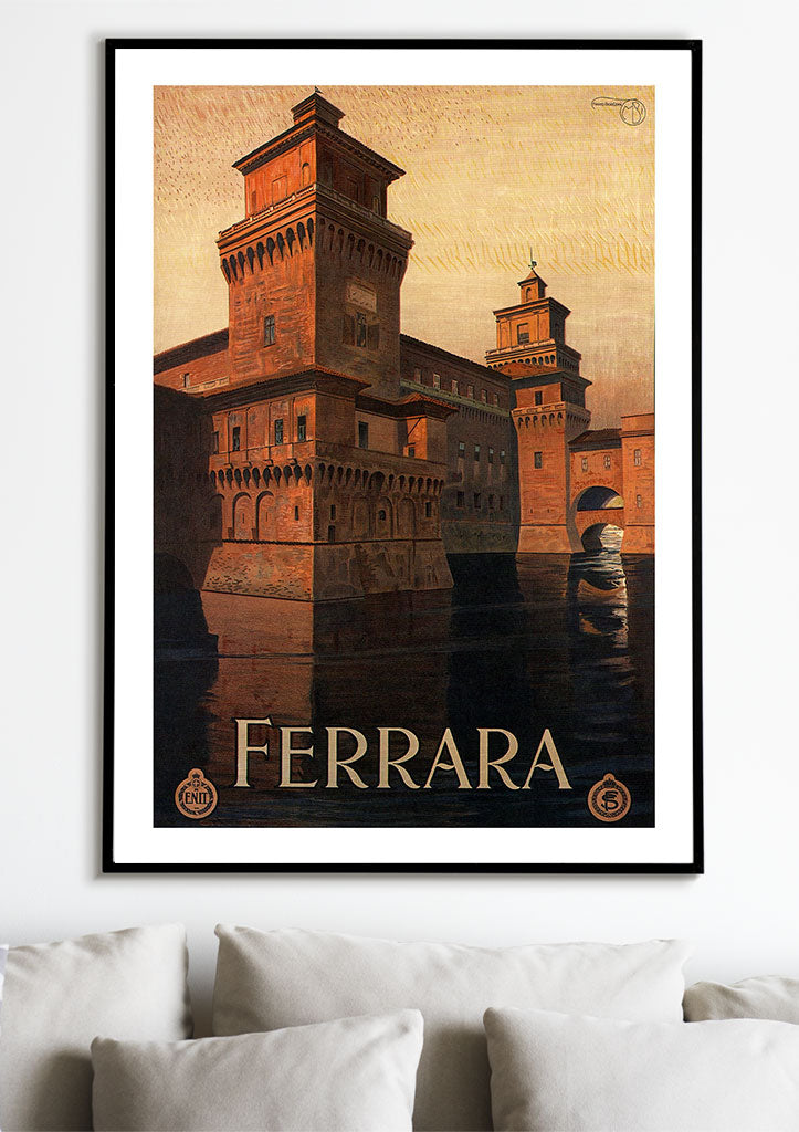 Ferrara, Italy Vintage Travel Poster