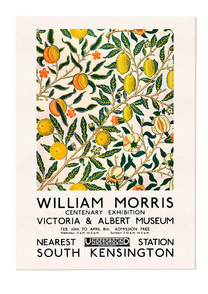 William Morris citrus fruit motif