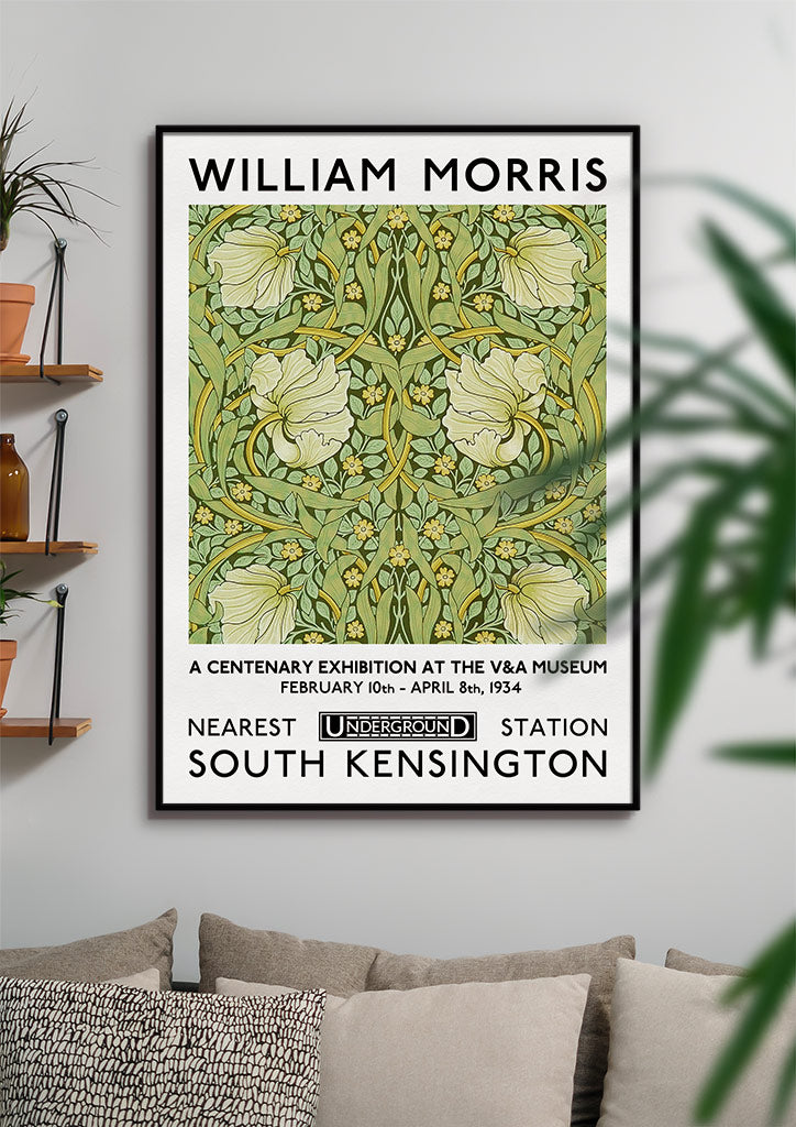 William Morris Pimpernel Motif - Exhibition Poster