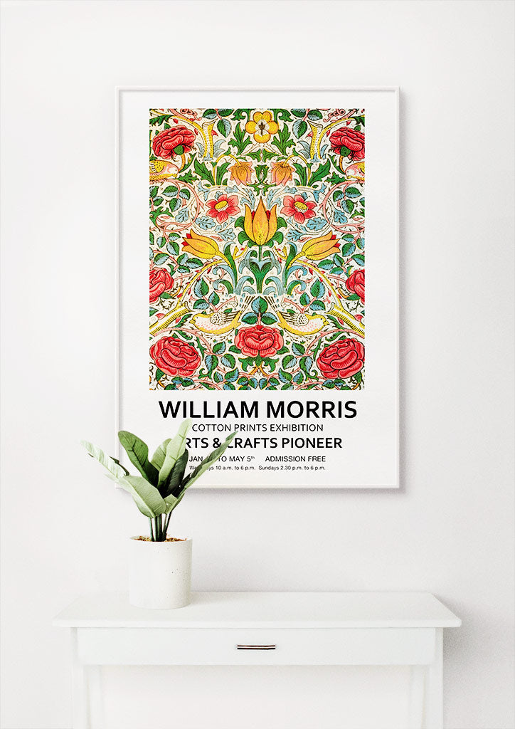 Roses by William Morris Exhibition Poster