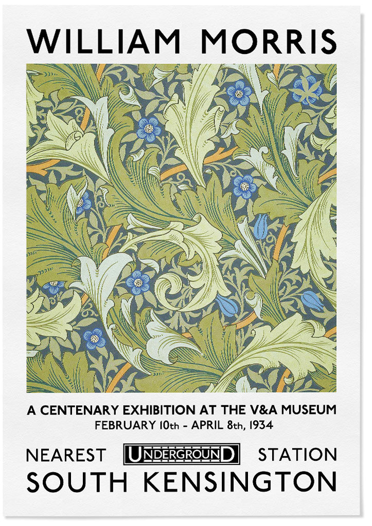 William Morris Print V&A Exhibition Poster Woodpecker 
